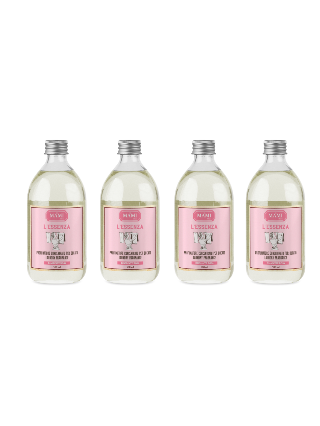Set Profumo Bucato Mami Milano – Profumatori Diamante Rosa 500 ml