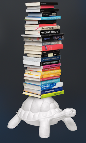 Turtle Carry Bookcase - White