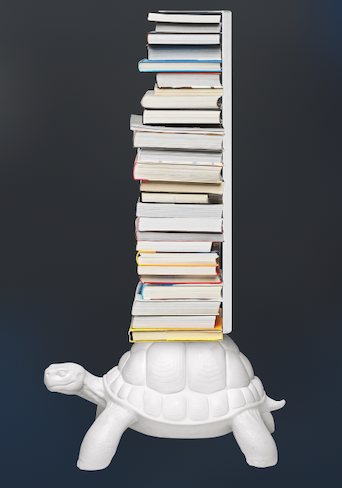 Turtle Carry Bookcase - White