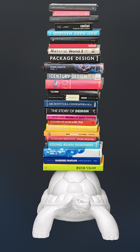 Turtle Carry Bookcase - White