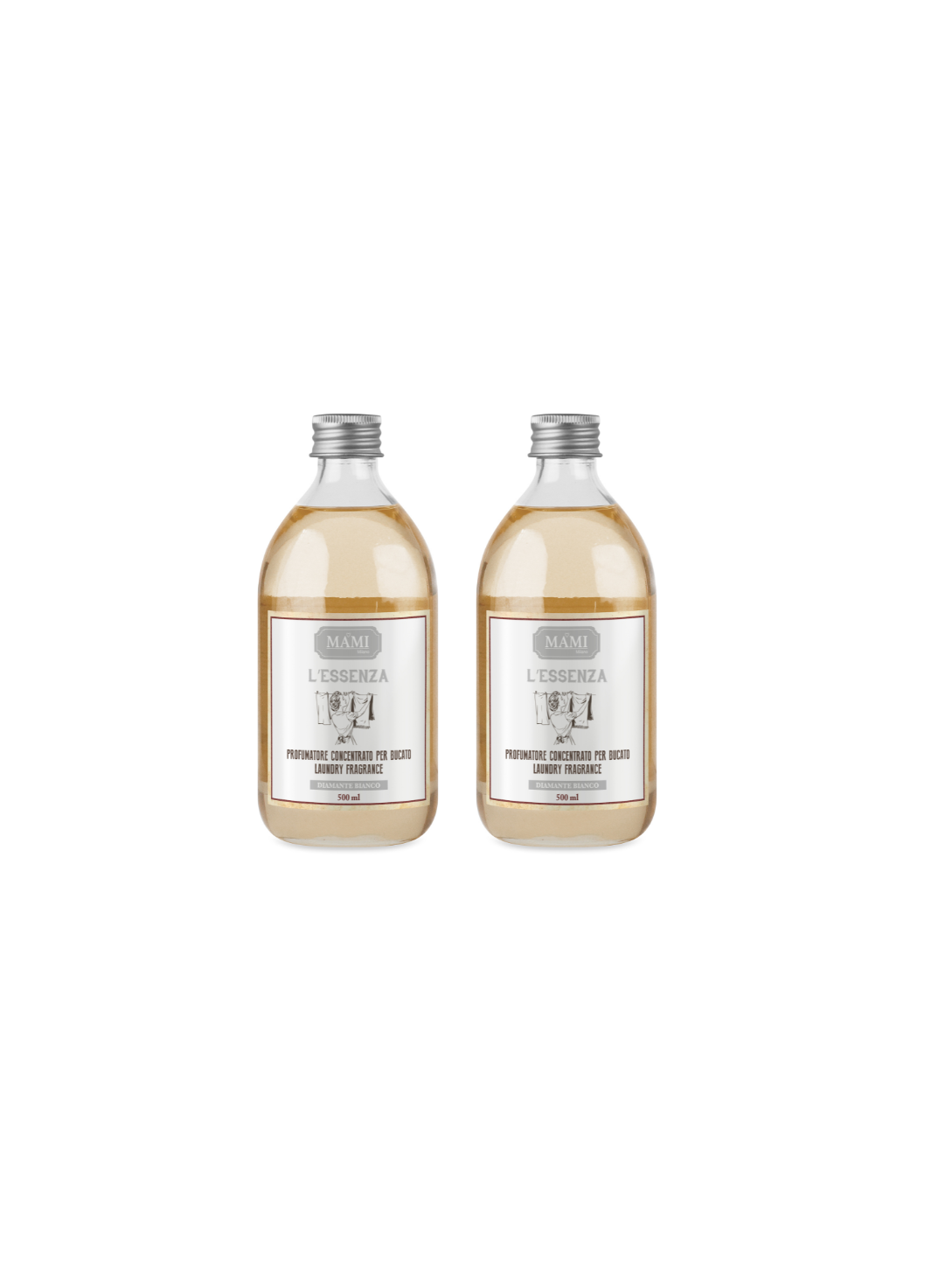 Set Profumo Bucato Mami Milano – Profumatori Diamante Bianco 500 ml