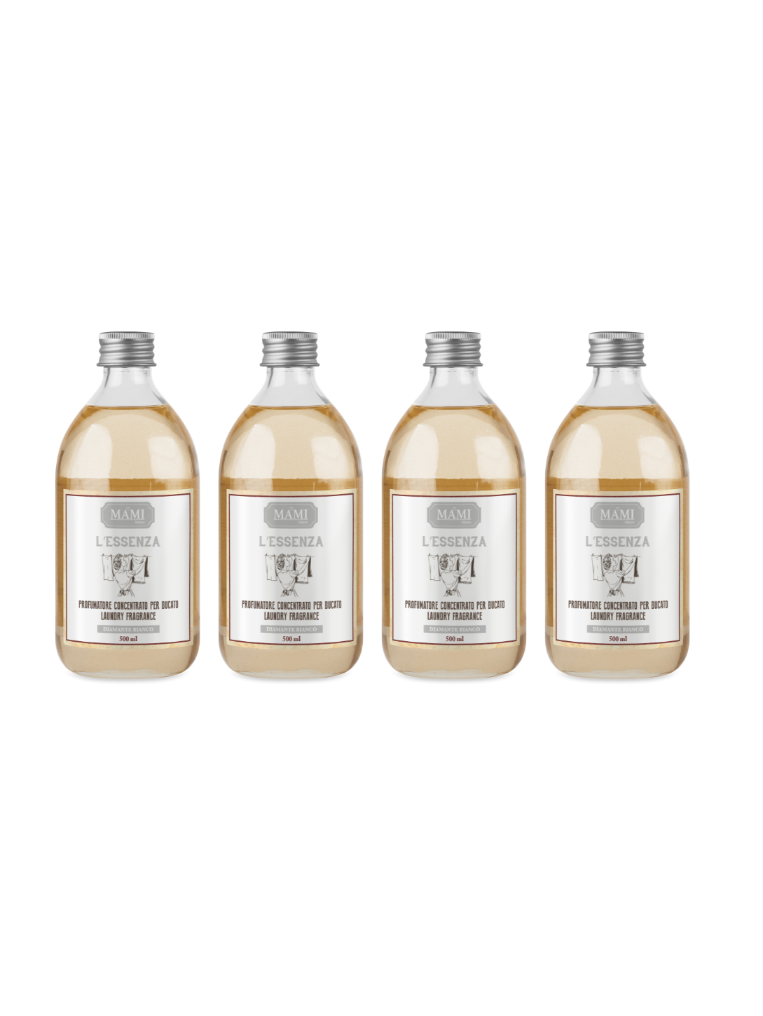 Set Profumo Bucato Mami Milano – Profumatori Diamante Bianco 500 ml