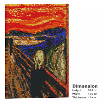 The Scream Brick Painting