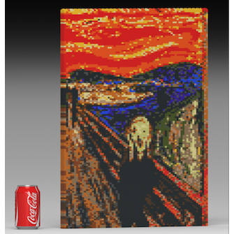 The Scream Brick Painting