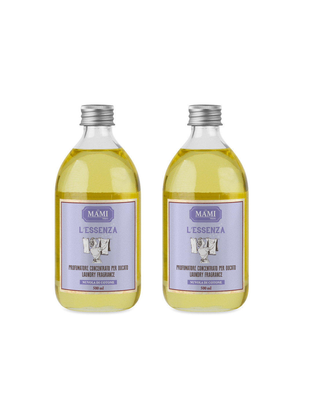 Set Profumo Bucato Mami Milano –  Profumatori Nuvola di Cotone 500 ml