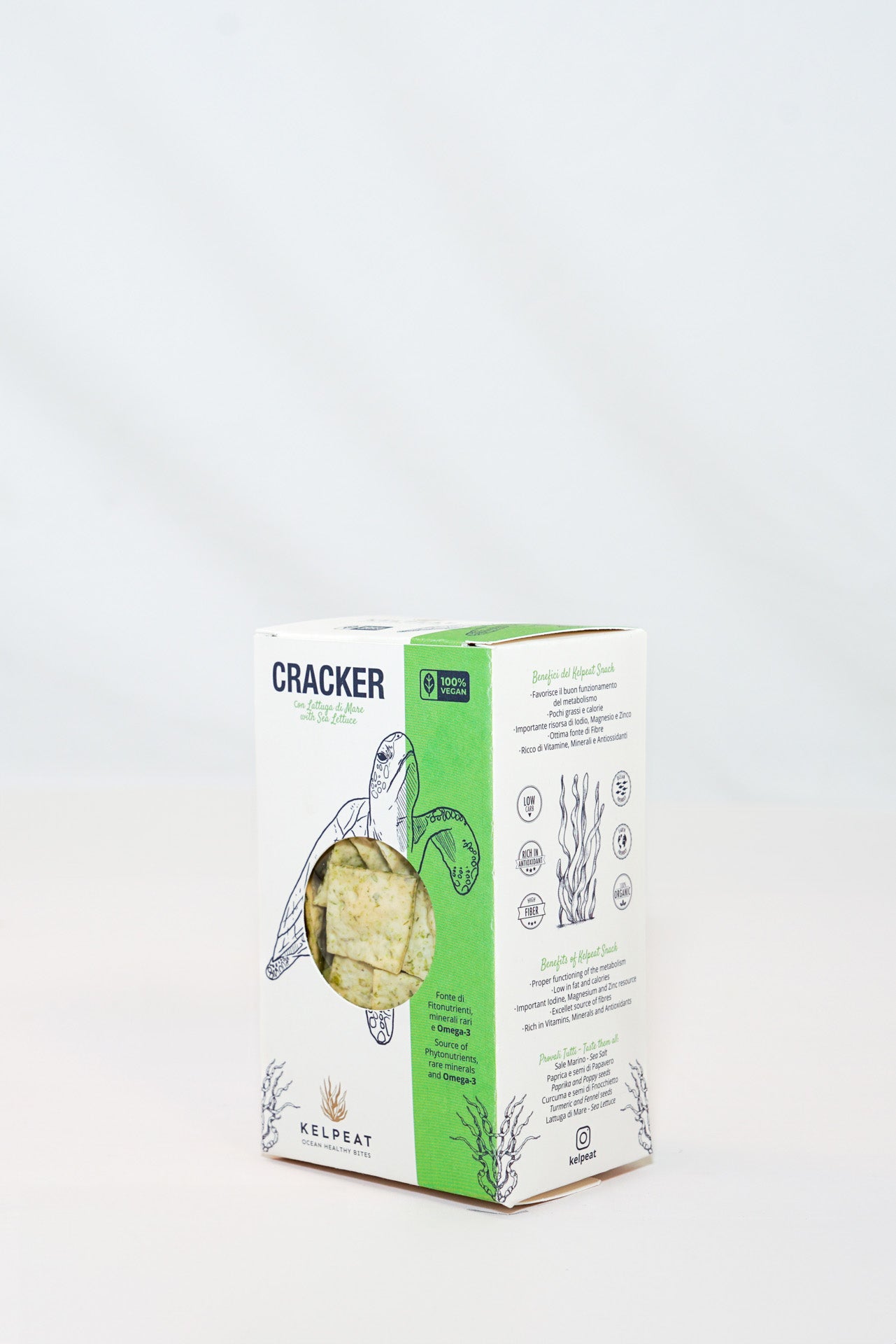 Cracker con lattuga di mare
