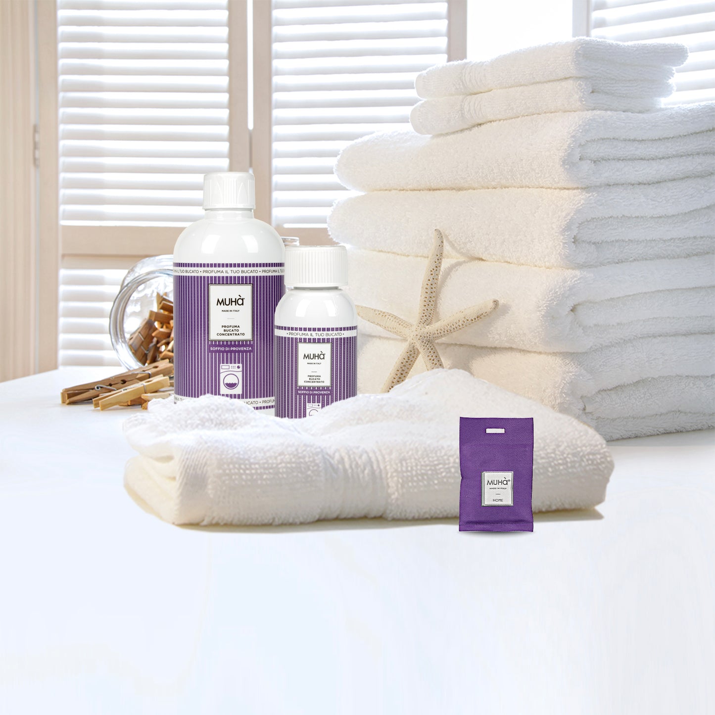 Profuma Bucato Soffio di Provenza – Bergamotto, lavanda e fiori viola su fondo legnoso con patchouli e incenso – Freschezza estiva persistente | Muhà