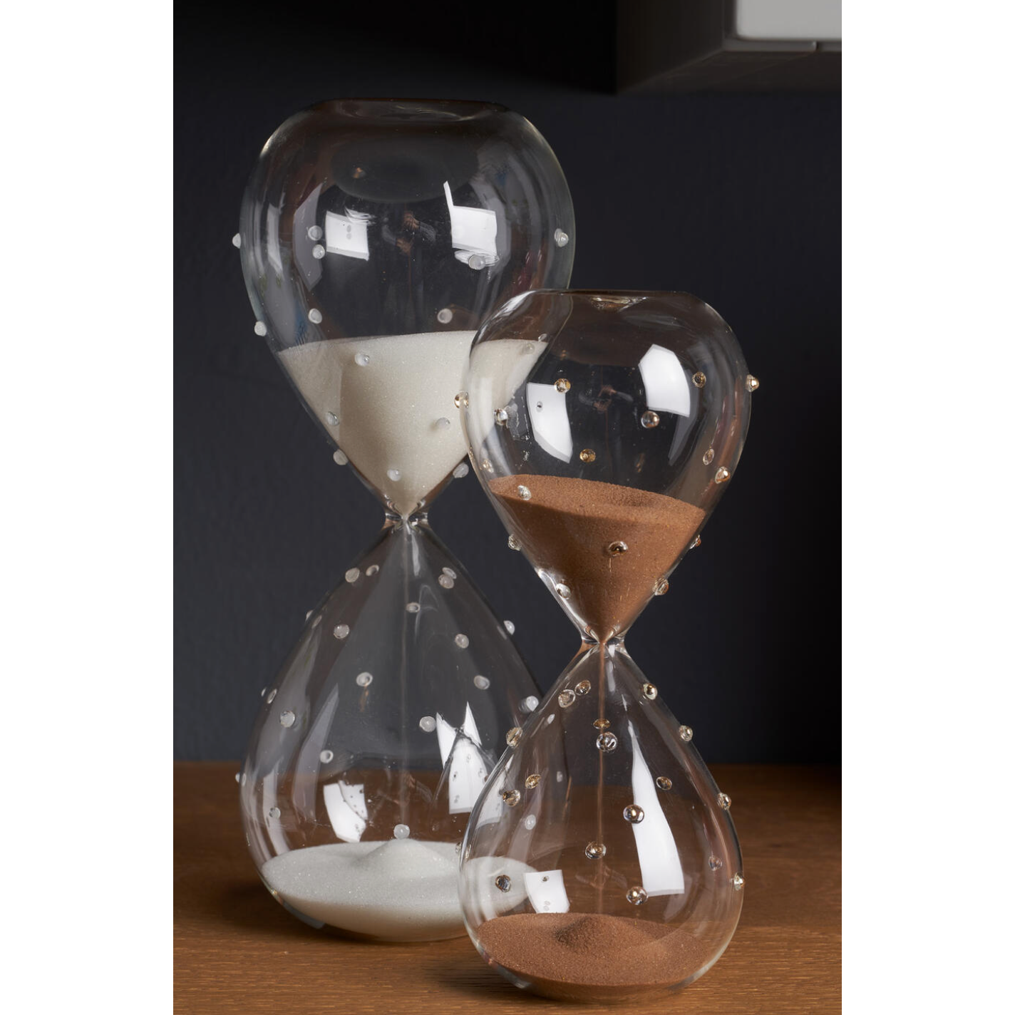 Clessidra Galbiati Milano Incanto – vetro borosilicato a pois, sabbia oro, 30 minuti