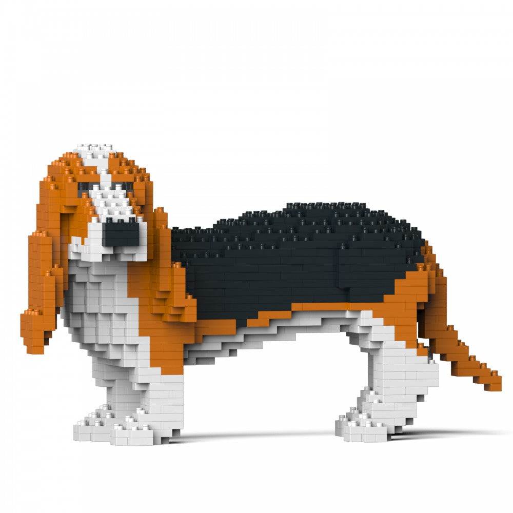 Jekca scultura in mattoncini Basset Hound 01S-M01 (Basset Hound)