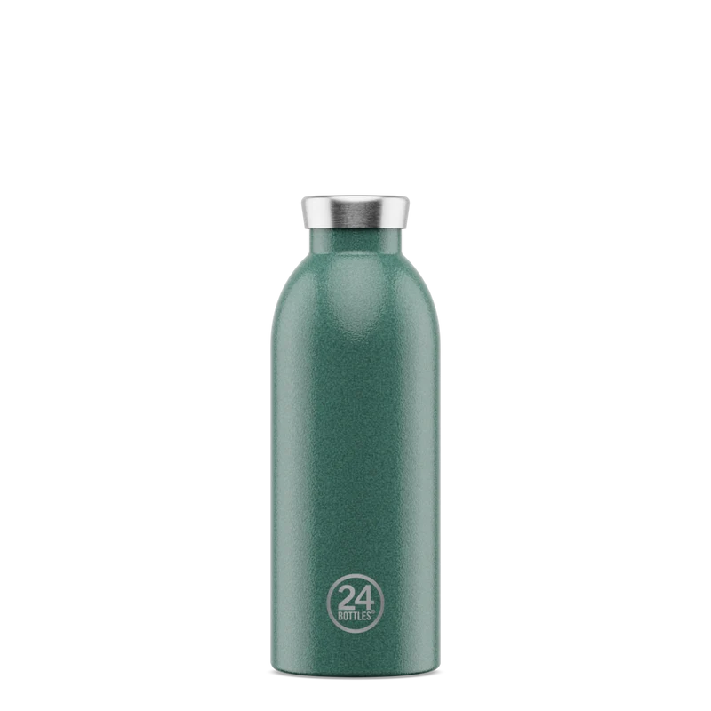 Borraccia Termica 24Bottles Clima Bottle Moss Green – Acciaio Inox, 24 Ore Freddo e 12 Ore Caldo, Design Verde Muschio
