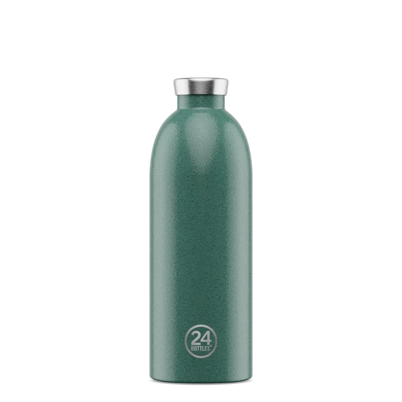 Borraccia Termica 24Bottles Clima Bottle Moss Green – Acciaio Inox, 24 Ore Freddo e 12 Ore Caldo, Design Verde Muschio