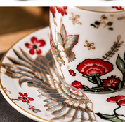 Mythical Crane Set Espresso 18 Pezzi – 6 Tazzine 60 ml con Piattini e Cucchiaini in Porcellana | Tokyo Design Studio