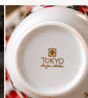 Mythical Crane Set Espresso 18 Pezzi – 6 Tazzine 60 ml con Piattini e Cucchiaini in Porcellana | Tokyo Design Studio