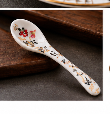 Mythical Crane Set Espresso 18 Pezzi – 6 Tazzine 60 ml con Piattini e Cucchiaini in Porcellana | Tokyo Design Studio