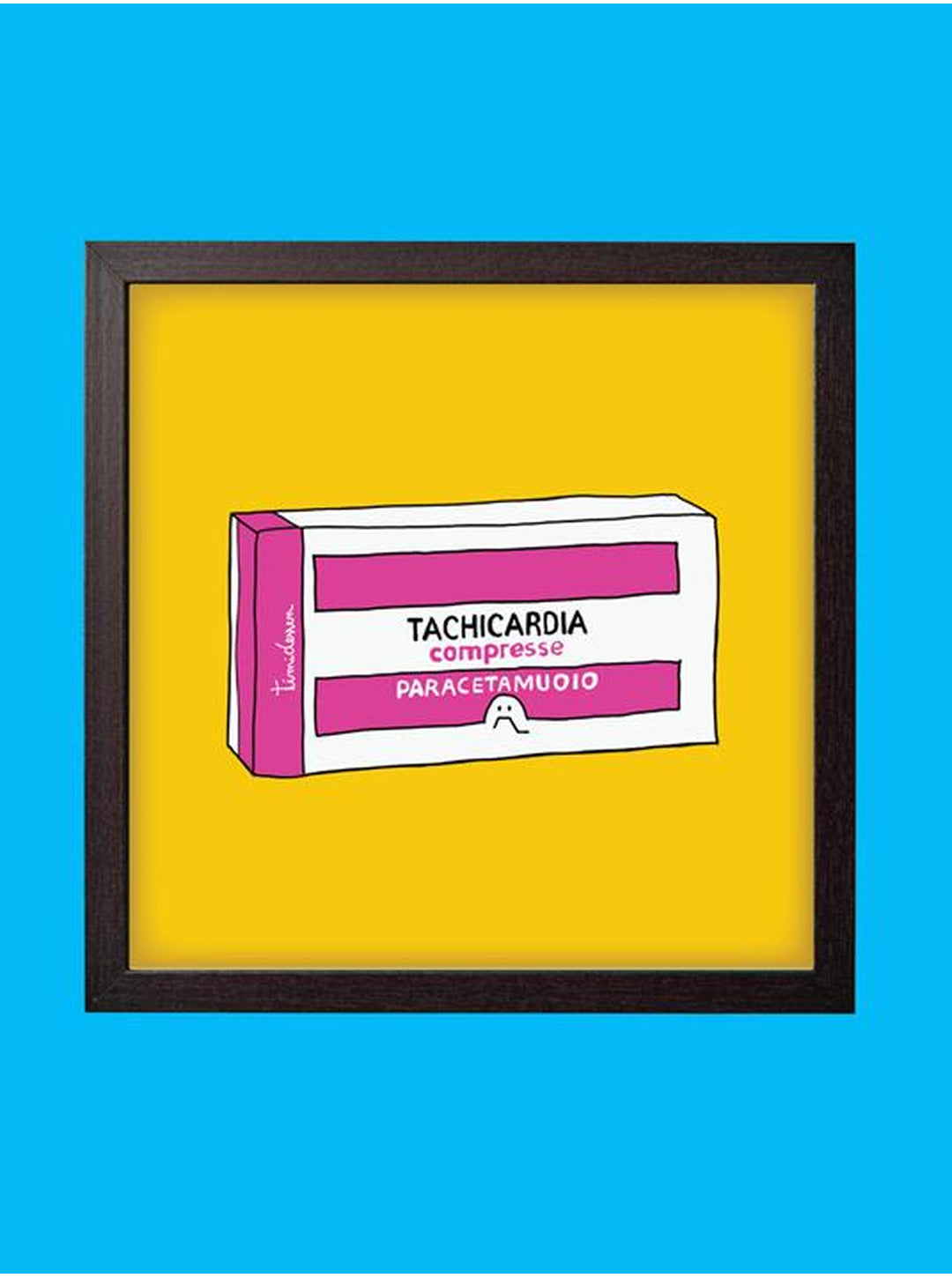 Quadro  “Tachicardia” 20×20 cm – Stampa Premium, Grafica Timidessen