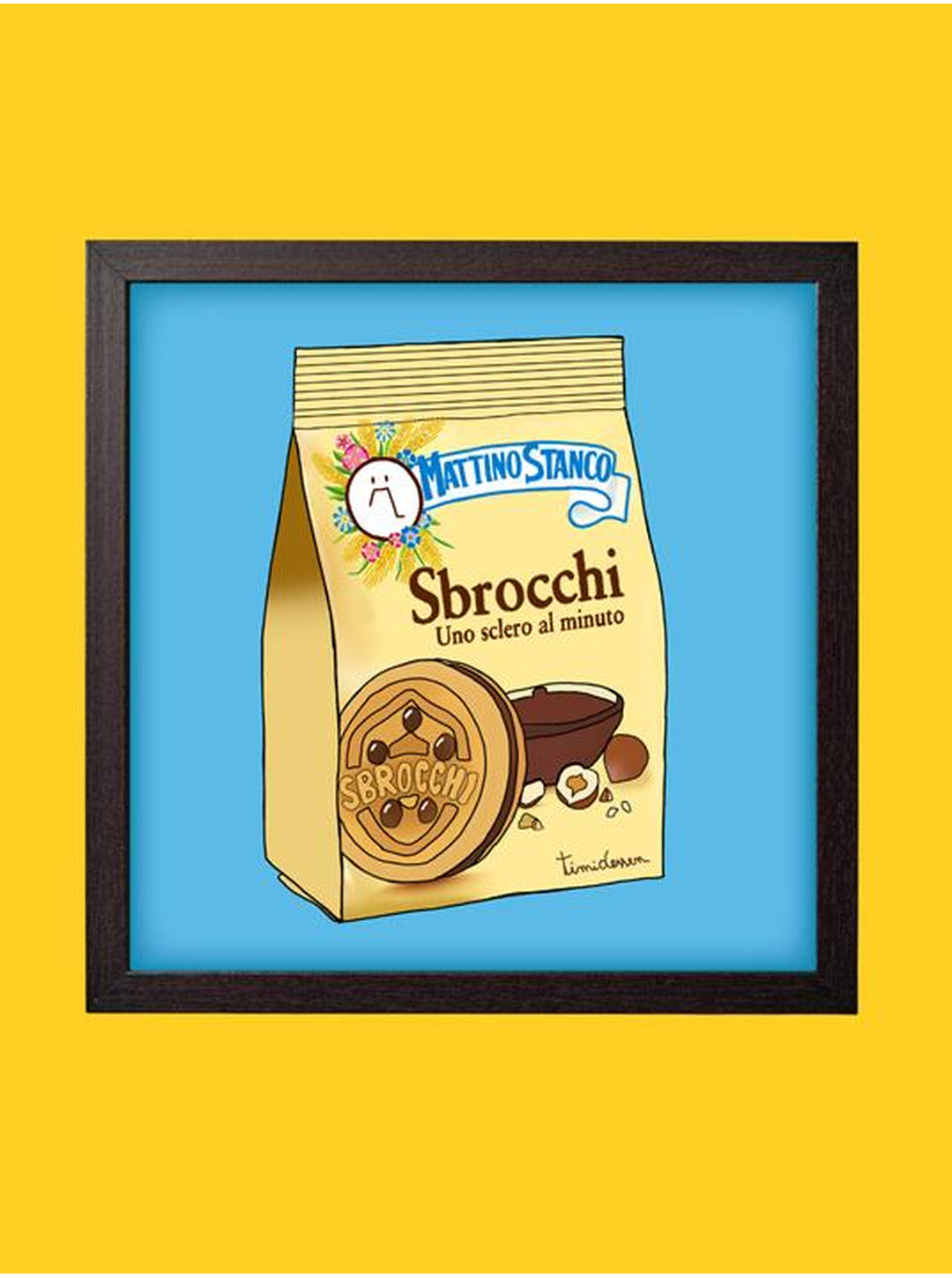 Quadro  “Sbrocchi” 20×20 cm – Stampa Premium, Grafica Timidessen