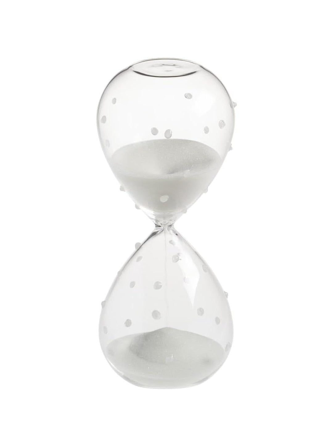 Clessidra Galbiati Milano Incanto – vetro borosilicato a pois, sabbia bianca, 30 minuti