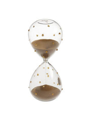 Clessidra Galbiati Milano Incanto – vetro borosilicato a pois, sabbia oro, 10 minuti