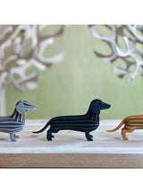 Dachshund "Black" 12 cm – Decorazione in legno 3D per casa e regalo | Lovi