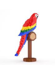 Scarlet Macaw 01S, Scultura di Mattoncini - Set di costruzione | Jekca