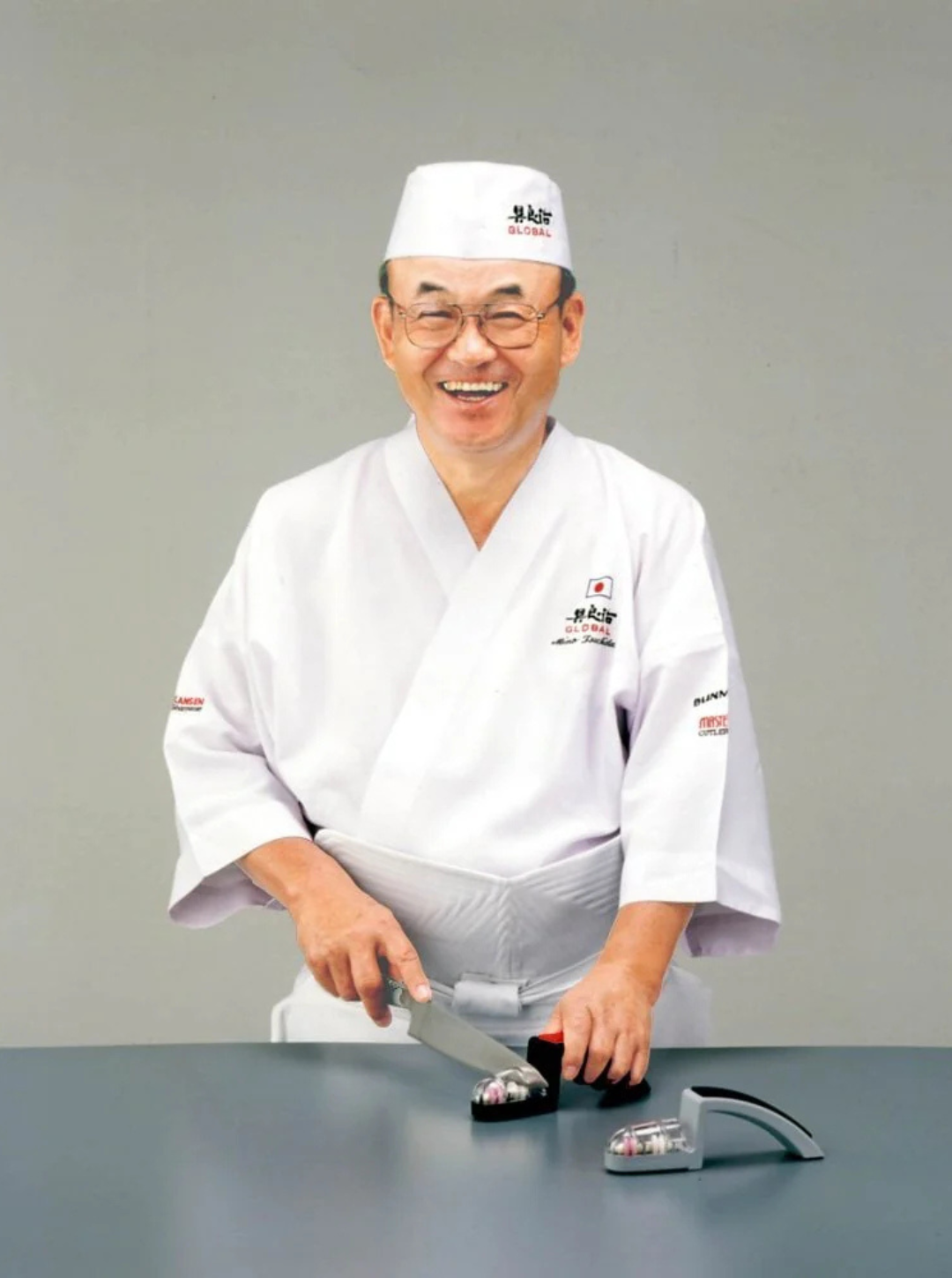 Global MinoSharp SH‑220/GB Shinkansen Sharpener – 2 fasi ceramiche, bordo costante – Global