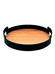 Vassoio Rotondo Nordic Kitchen – Bamboo Nero con Bordo Alto | Eva Solo