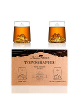 Set 2 Bicchierini Shot TOPOGRAPHIC con Montagne 3D | Alaskan Maker
