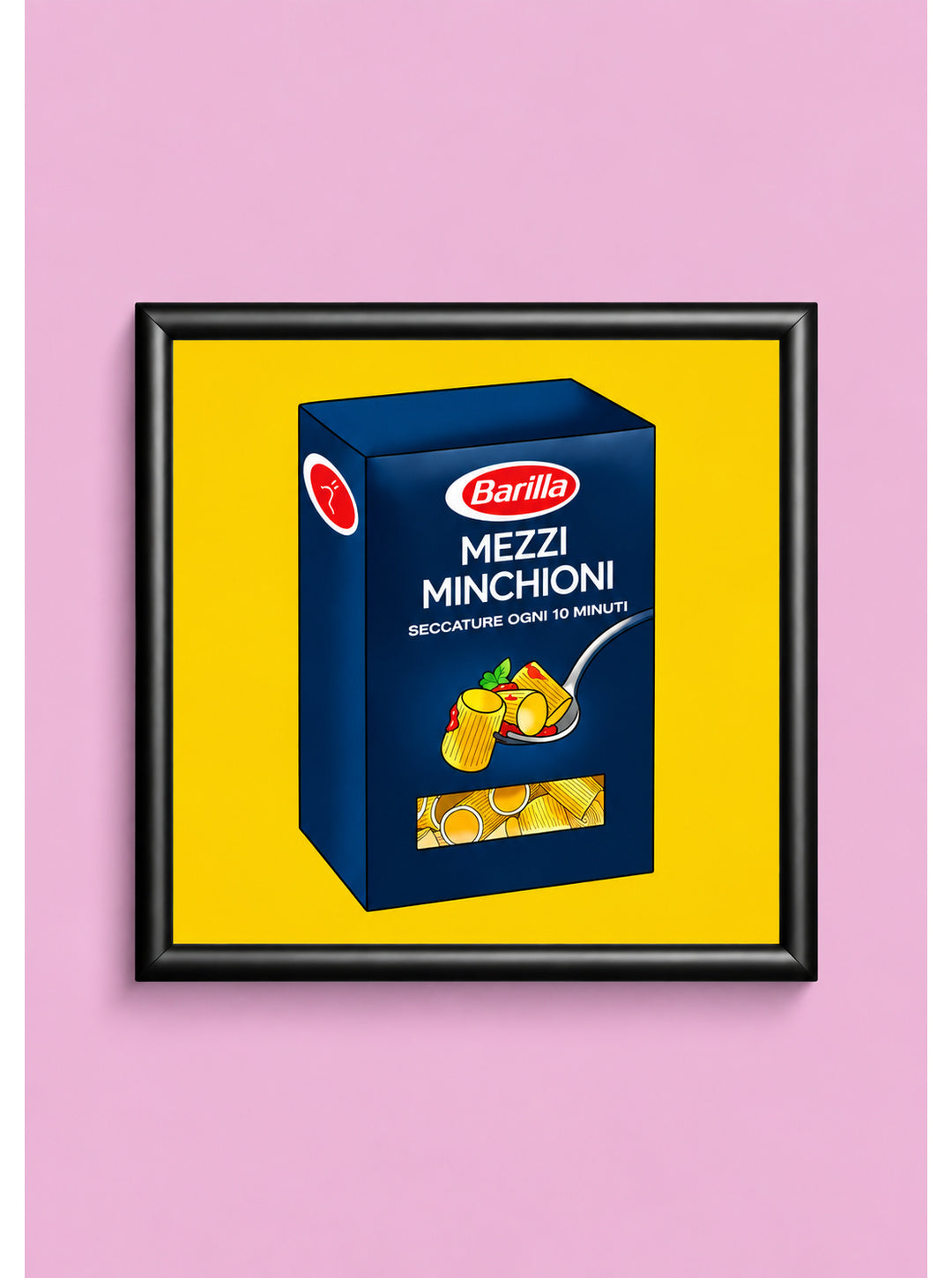 Quadro "Mezzi Minchioni" 20×20 cm – Stampa Premium, Grafica Timidessen