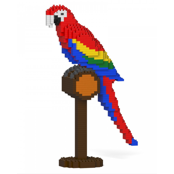 Scultura di Mattoncini - Scarlet Macaw 01S