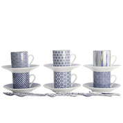 Set Tazzine Caffè Moka Nippon Dark Blu – Elegante servizio 18 pezzi | TOKYO Design Studio