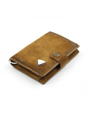 Suede/White Cabochon – Portafoglio zip compatto | Kjøre Project