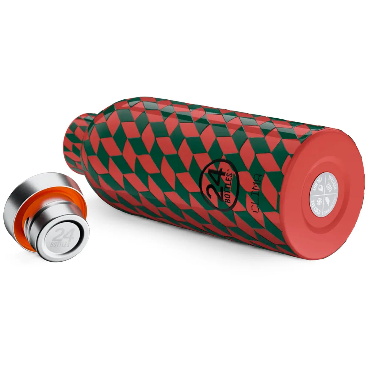 Borraccia Termica “Groovy Red” – Mantiene Caldo/Freddo | 24Bottles