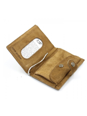 Suede/White Cabochon – Portafoglio zip compatto | Kjøre Project