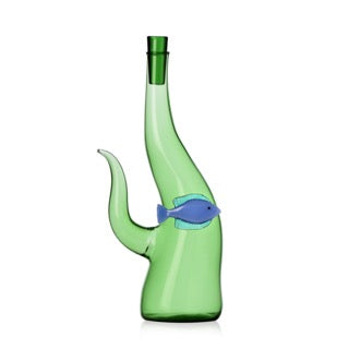 Bottiglia Alga Pesce Blu