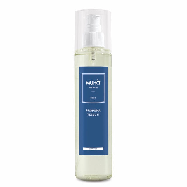 Spray Tessuti Diamond 250ml – fragranza fruttata, floreale e muschiata per tessuti – Muhà