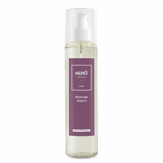 Spray Tessuti Soffio di Provenza 250ml – freschezza di lavanda, patchouli e incenso – Muhà