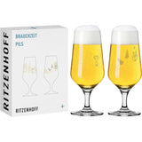 2 Pils Bear Glass
