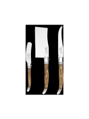 Coltelli da formaggio 3 pezzi – Luxury Line in legno d’ulivo | Laguiole Style de Vie