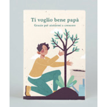 Ti voglio bene papa - Cartoline piantabile