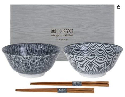 SET 2 BOWL + bacchette NIPPON BLACK