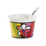 COPPETTA GELATO BRITTO CM.9 C/CUCC. FIORE ML.250