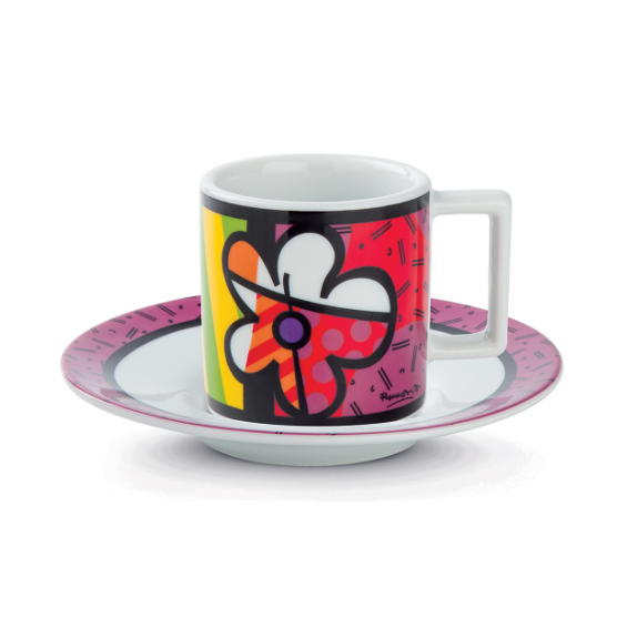 Tazzina Caffè con Piattino Britto Fiore