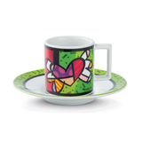 Tazzine Caffè con Piattino – Design Cuore by Britto, Colorate e Uniche