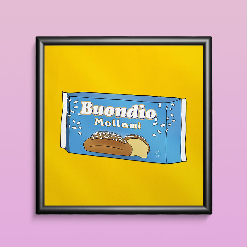 Poster “Buondio Mollami” 20×20 cm – Stampa Premium, Grafica Timidessen