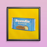 Quadro  “Buondio Mollami” 20×20 cm – Stampa Premium, Grafica Timidessen