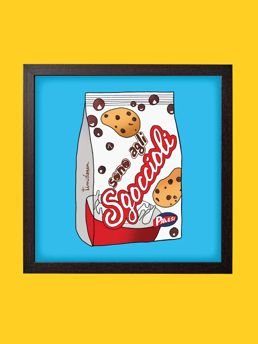 Poster “Sgoccioli” 20×20 cm – Stampa Premium, Grafica Timidessen