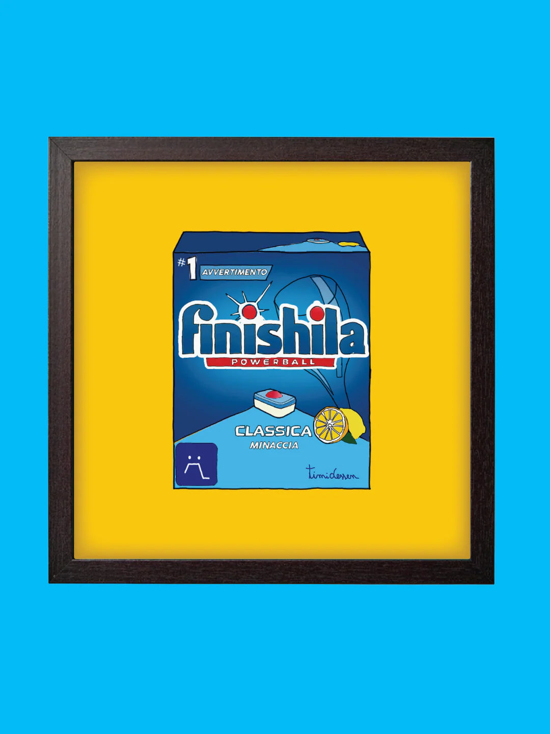 Poster “Finishila” 20×20 cm – Stampa Premium, Grafica Timidessen