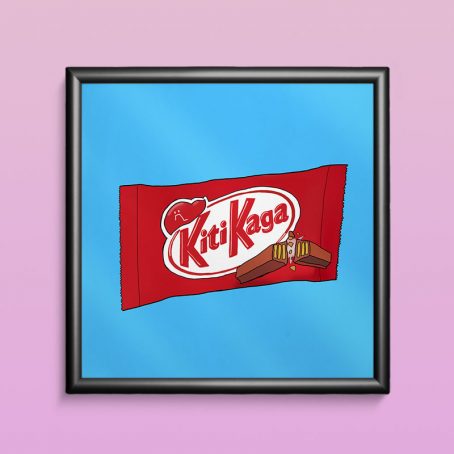 Poster “Kitikaga” 20×20 cm – Stampa Premium, Grafica Timidessen