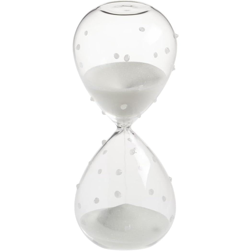 Clessidra Galbiati Milano Incanto – vetro borosilicato a pois, sabbia bianca, 30 minuti
