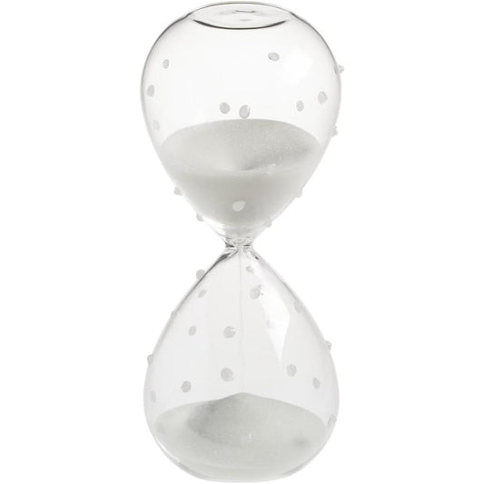 Clessidra Galbiati Milano Incanto – vetro borosilicato a pois, sabbia bianca, 10 minuti